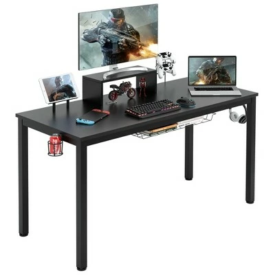 Costway 55 inch Gaming Desk Racing Style Computer Desk with Cup Holder & Headphone Hook 11 Costway 55 inch Gaming Desk Racing Style Computer Desk with Cup Holder & Headphone Hook - Image 9
