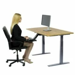60"x30" Adjustable Standing Desk - Uncaged Ergonomics Black