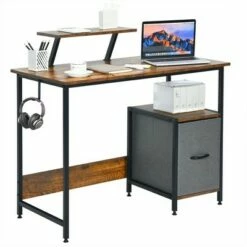 Costway Computer Desk Writing Workstation Home Office w/ Movable Storage Rack & Shelf 19 Costway Computer Desk Writing Workstation Home Office w/ Movable Storage Rack & Shelf -Outlet Desks Store unnamed file 1681