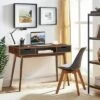 Costway Computer Desk Writing Table w/ Drawers Laptop PC Workstation Home OakWalnut -Outlet Desks Store unnamed file 1696