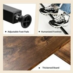 Costway 48'' Computer Desk Writing Study Table w/ Power Outlet USB Ports BlackRustic 19 Costway 48'' Computer Desk Writing Study Table w/ Power Outlet USB Ports BlackRustic -Outlet Desks Store unnamed file 1722