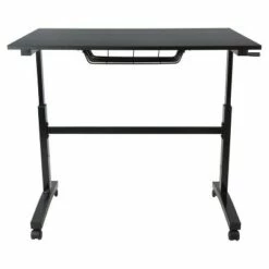 Sit and Stand Adjustable Height Desk with Casters - Atlantic White -Outlet Desks Store unnamed file 1749