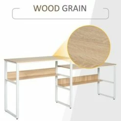 HomCom 86" Industrial Style Double Sided Computer Desk -Outlet Desks Store unnamed file 1762