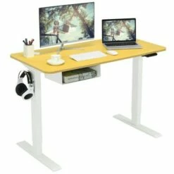 Costway 48'' Electric Standing Desk Height Adjustable w/ Control Panel & USB Port -Outlet Desks Store unnamed file 1781