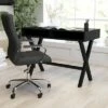 Merrick Lane Home Office Writing Computer Desk with Open Storage Compartments - Table Desk for Writing and Work