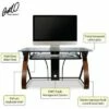 Bell'O Curved Wood Computer Desk with Keyboard Tray - CD8841 -Outlet Desks Store unnamed file 1810