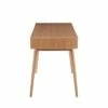 Pebble Double Contemporary Computer Desk Wood Natural/White - LumiSource