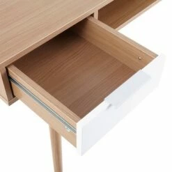 Pebble Double Contemporary Computer Desk Wood Natural/White - LumiSource -Outlet Desks Store unnamed file 1832