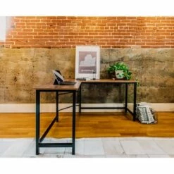 L Shaped Camden Computer Desk - OneSpace Classic Oak -Outlet Desks Store unnamed file 1879