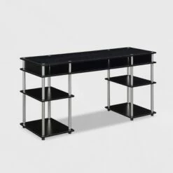 60" Designs2Go No Tools Deluxe Student Desk with Shelves - Breighton Home Black -Outlet Desks Store unnamed file 1897