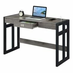 47" Monterey Desk with Charging Station Weathered Gray/Black - Breighton Home -Outlet Desks Store unnamed file 1972