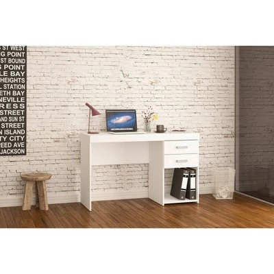 Prospect 2 Drawer Computer Desk White - Chique 4 Prospect 2 Drawer Computer Desk White - Chique - Image 2