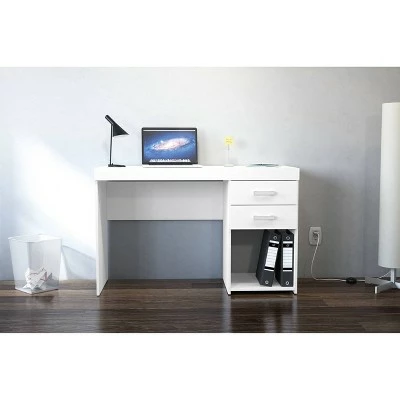 Prospect 2 Drawer Computer Desk White - Chique 5 Prospect 2 Drawer Computer Desk White - Chique - Image 3