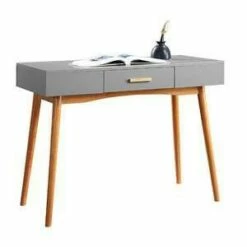 Oslo 1 Drawer Desk Gray - Breighton Home