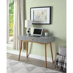 Oslo 1 Drawer Desk Gray - Breighton Home 4 Oslo 1 Drawer Desk Gray - Breighton Home - Image 2