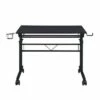 Rolling Writing Desk with Height Adjustable Desktop and Moveable Shelf - Techni Mobili Black -Outlet Desks Store unnamed file 2118
