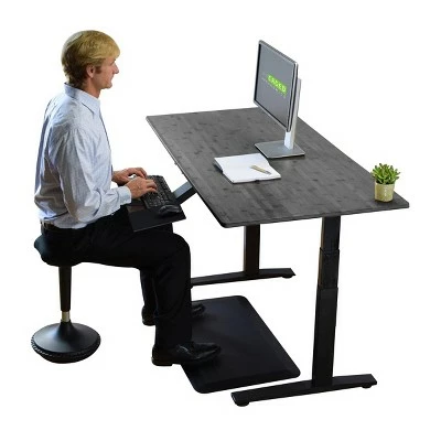 60"x30" Adjustable Standing Desk - Uncaged Ergonomics Gray 4 60"x30" Adjustable Standing Desk - Uncaged Ergonomics Gray - Image 2