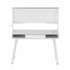 Computer Desk with Storage and Magnetic Dry Erase White Board White - Techni Mobili