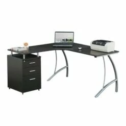 Modern L Shaped Computer Desk with File Cabinet and Storage Espresso Brown - Techni Mobili -Outlet Desks Store unnamed file 2184