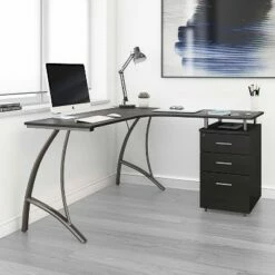 Modern L Shaped Computer Desk with File Cabinet and Storage Espresso Brown - Techni Mobili -Outlet Desks Store unnamed file 2185