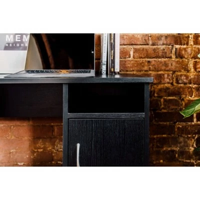 Madison Computer Desk with Cabinet - OneSpace Black 5 Madison Computer Desk with Cabinet - OneSpace Black - Image 3