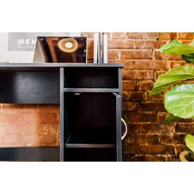 Madison Computer Desk with Cabinet - OneSpace Black 6 Madison Computer Desk with Cabinet - OneSpace Black - Image 4