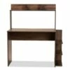 Garnet Wood Desk with Shelves Walnut/Brown - Baxton Studio -Outlet Desks Store unnamed file 2232