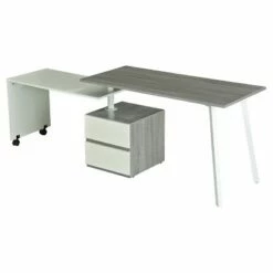 Rotating Multi Positional Modern Desk Light Gray - Techni Mobili -Outlet Desks Store unnamed file 2244