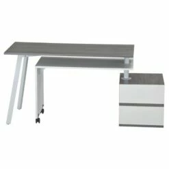 Rotating Multi Positional Modern Desk Light Gray - Techni Mobili -Outlet Desks Store unnamed file 2245
