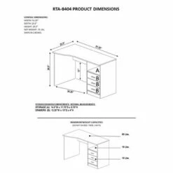 Classic Computer Desk with Multiple Drawers Brown - Techni Mobili -Outlet Desks Store unnamed file 2283