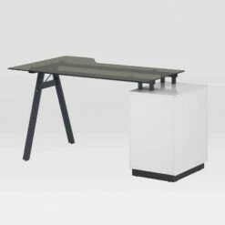 Modern Home Office Computer Desk with Smoke Tempered Glass Top & Storage White - Techni Mobili 14 Modern Home Office Computer Desk with Smoke Tempered Glass Top & Storage White - Techni Mobili -Outlet Desks Store unnamed file 2294