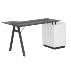 Modern Home Office Computer Desk with Smoke Tempered Glass Top & Storage White - Techni Mobili 15 Modern Home Office Computer Desk with Smoke Tempered Glass Top & Storage White - Techni Mobili -Outlet Desks Store unnamed file 2295