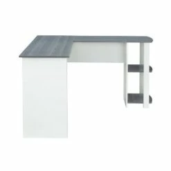 Modern L Shaped Desk with Side Shelves Gray - Techni Mobili -Outlet Desks Store unnamed file 2303