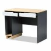 Reed 2 Drawer Wood Computer Desk - Gray/White - Baxton Studio -Outlet Desks Store unnamed file 2313
