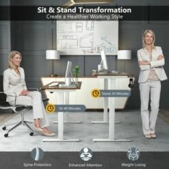 Costway Electric Adjustable Standing up Desk Dual Motor w/ Controller -Outlet Desks Store unnamed file 2377