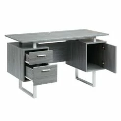 Modern Office Desk with Storage - Techni Mobili Gray -Outlet Desks Store unnamed file 2409