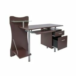 Stylish Computer Desk with Storage Brown - Techni Mobili -Outlet Desks Store unnamed file 2462