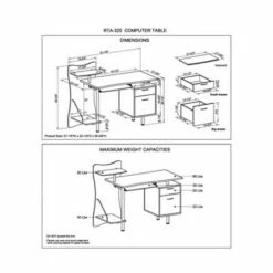 Stylish Computer Desk with Storage Brown - Techni Mobili -Outlet Desks Store unnamed file 2464