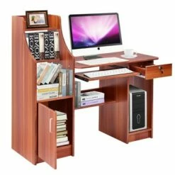 Costway Computer Study Desk Laptop Table Writing Workstation W/Bookshelf -Outlet Desks Store unnamed file 2494
