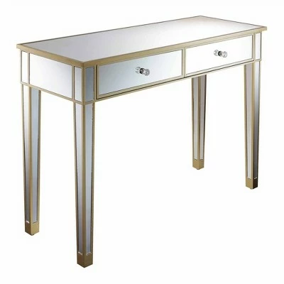 Gold Coast Mirrored Desk - Breighton Home Silver/silver Faux Croc/mirror 11 Gold Coast Mirrored Desk - Breighton Home Silver/silver Faux Croc/mirror - Image 9
