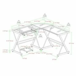 Glass L Shaped Computer Desk with Keyboard Tray - Saracina Home Smoke 15 Glass L Shaped Computer Desk with Keyboard Tray - Saracina Home Smoke -Outlet Desks Store unnamed file 255
