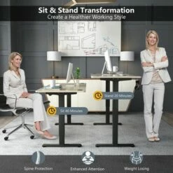 Costway Electric Adjustable Standing up Desk Dual Motor w/ Controller -Outlet Desks Store unnamed file 2613