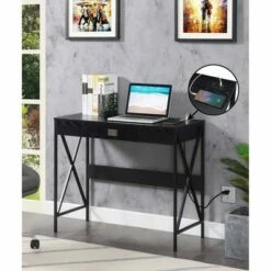 36" Tucson Desk with Charging Station - Breighton Home White