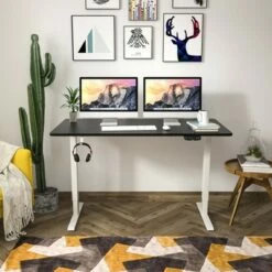 Costway Electric Adjustable Standing up Desk Dual Motor w/ Controller -Outlet Desks Store unnamed file 2647
