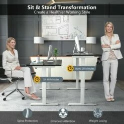 Costway Electric Adjustable Standing up Desk Dual Motor w/ Controller -Outlet Desks Store unnamed file 2650