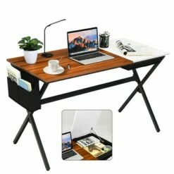 Costway Computer Desk Writing Study Laptop Table w/ Drawer & Storage Bag WalnutBlack -Outlet Desks Store unnamed file 2692
