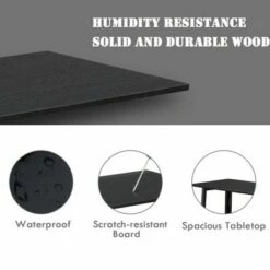 Costway Foldable Computer Desk Home Office Laptop Table Writing Desk Study Table Natural/White/Brown/Black -Outlet Desks Store unnamed file 2718