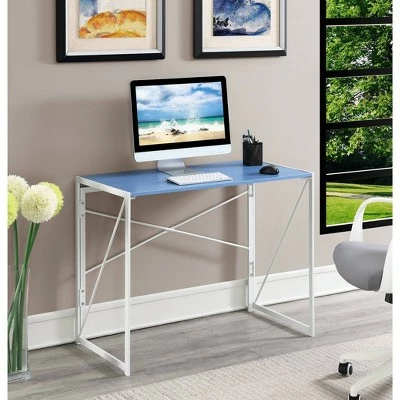 Xtra Folding Desk Blue/White - Breighton Home 3 Xtra Folding Desk Blue/White - Breighton Home