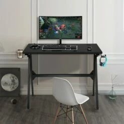 Costway Gaming Desk Home Office PC Table Computer Desk with Cup Holder & Headphone Hook -Outlet Desks Store unnamed file 2735