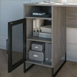 Room & Joy Pacer Single Pedestal Computer Desk Gray Oak - Room & Joy -Outlet Desks Store unnamed file 2744